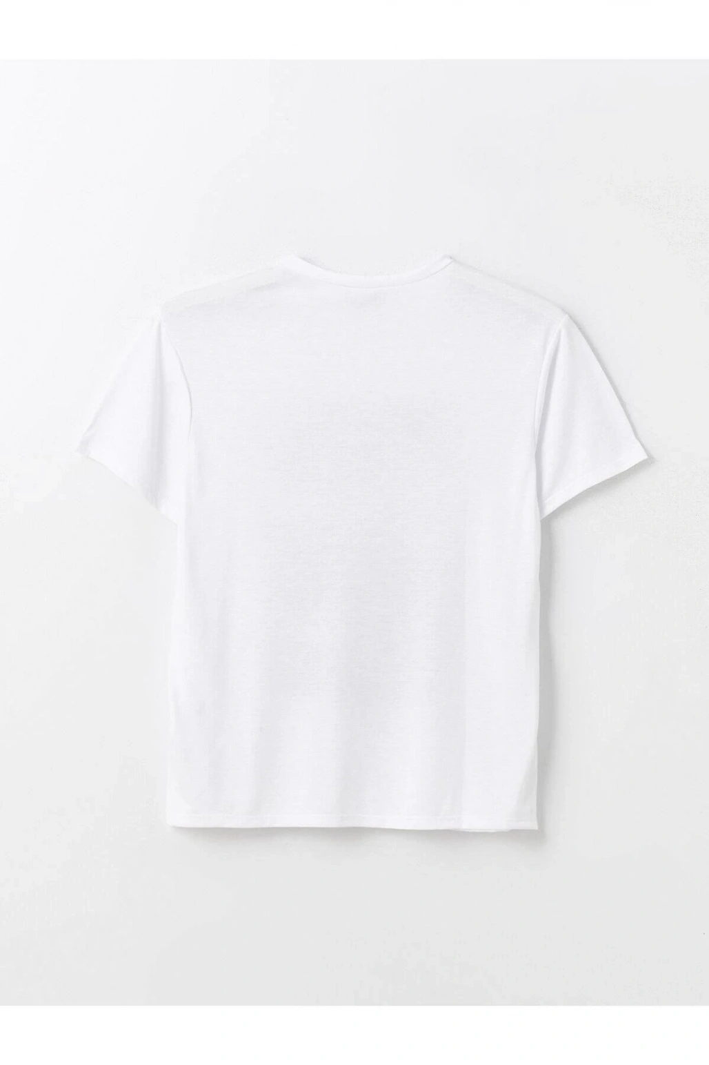 LCW Vision Bisiklet Yaka Baskılı Kısa Kollu Kadın Tişört