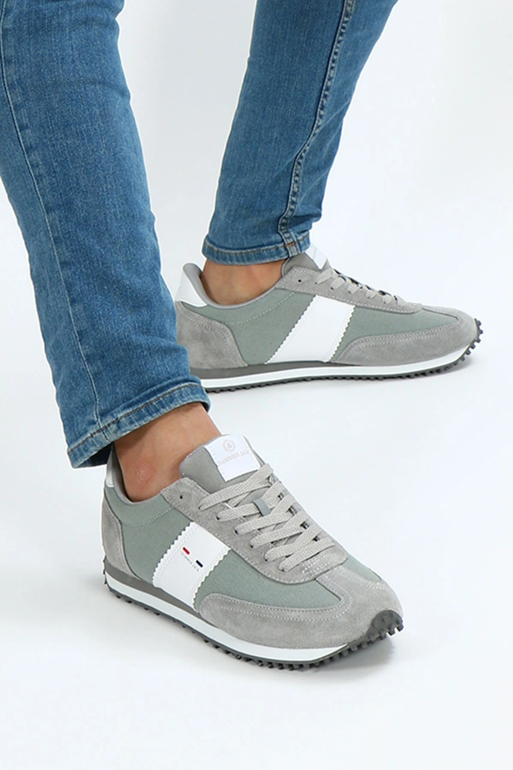 Hakiki Deri Pontos Gri Erkek Sneaker Ayakkabı