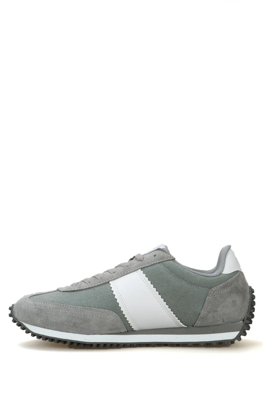 Hakiki Deri Pontos Gri Erkek Sneaker Ayakkabı