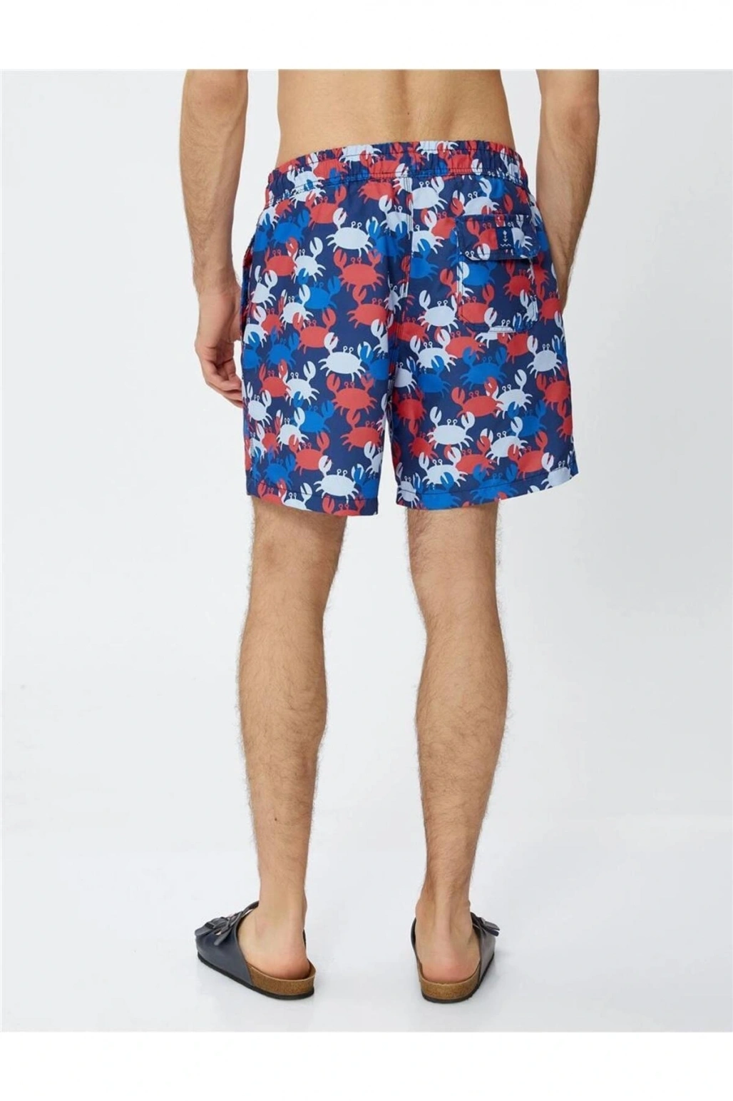 3Sam00063Bw B24 Mavi Desenli Erkek Deniz Shortu