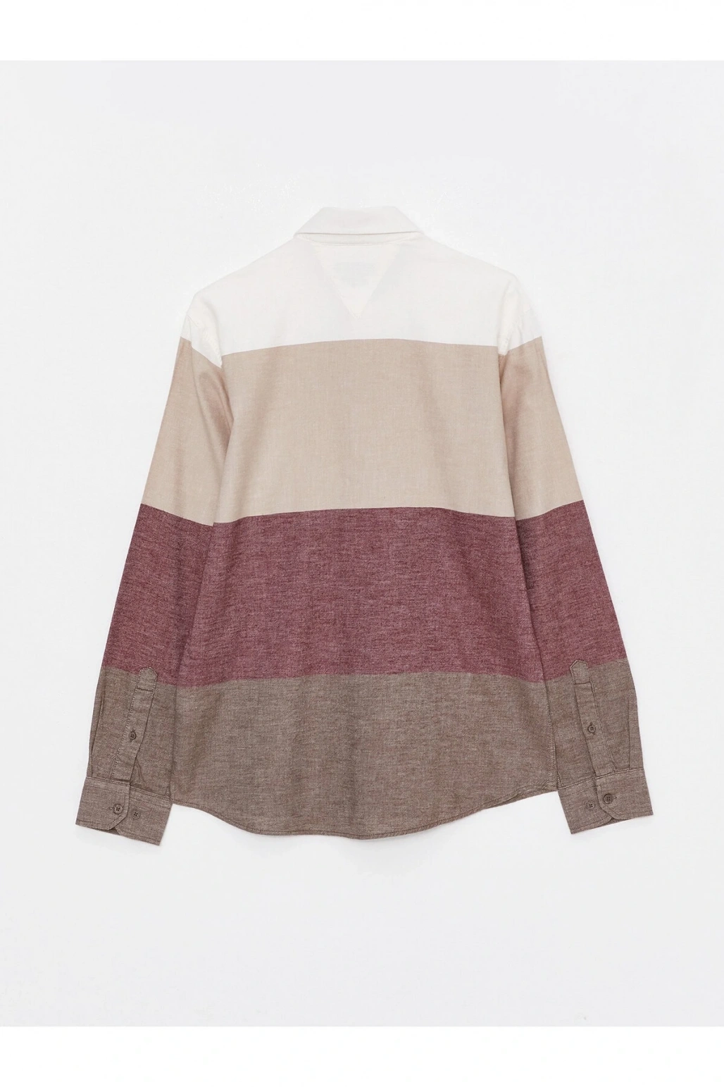 Slim Fit Uzun Kollu Renk Bloklu Erkek Gömlek