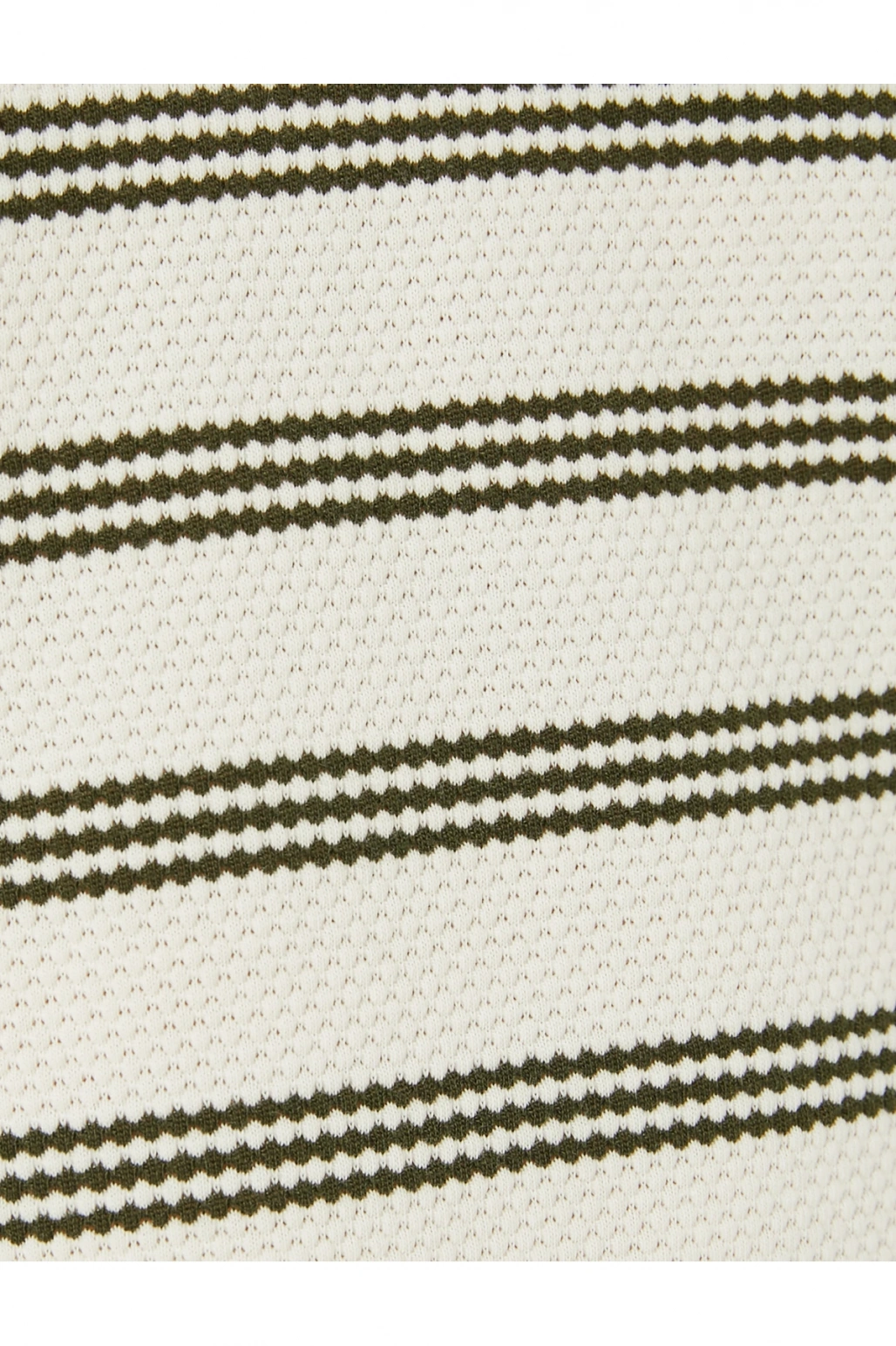 V Yaka Polo Tişört Dokulu Kısa Kollu Pamuklu