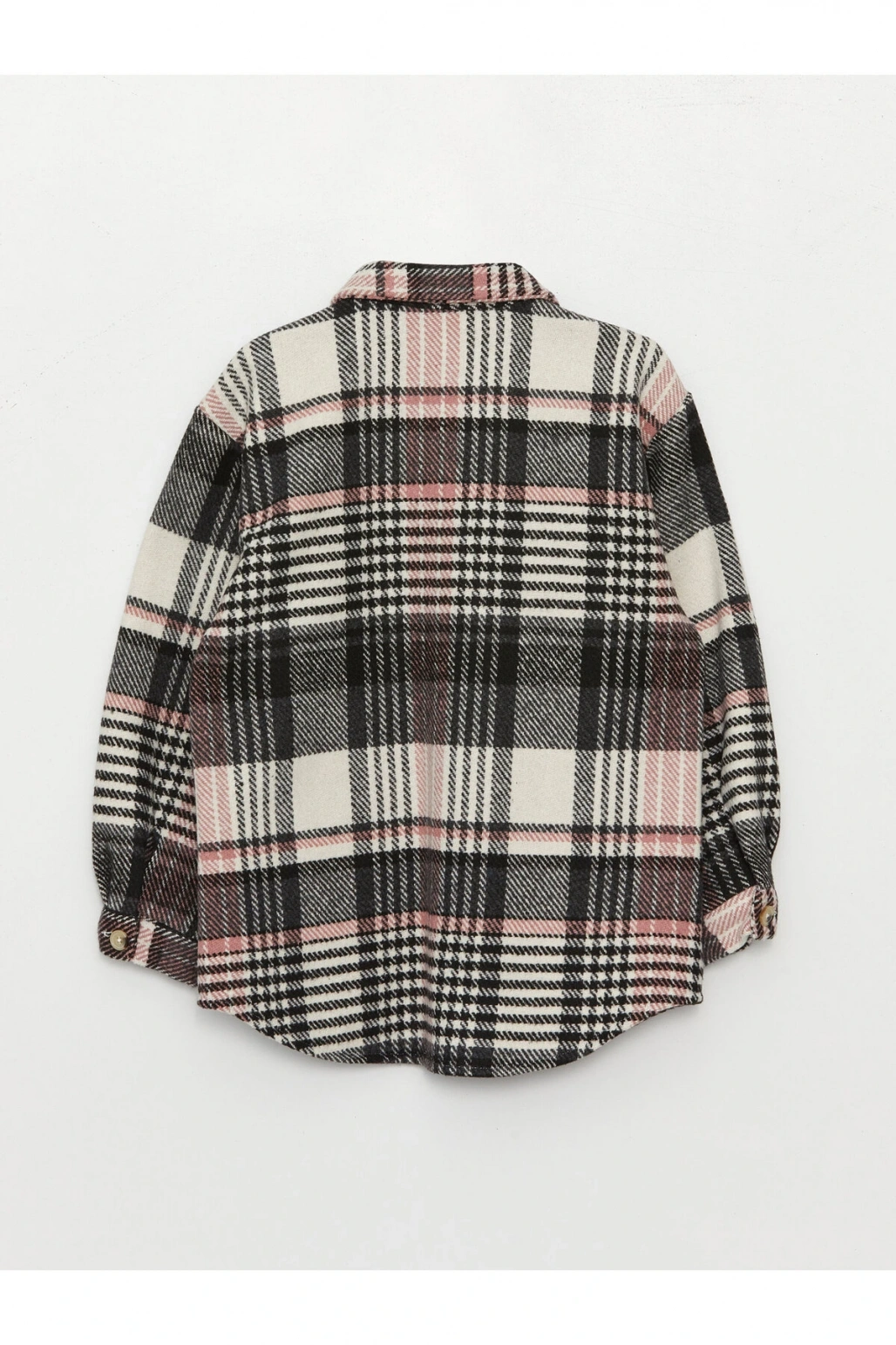 Ekose Uzun Kollu Kız Çocuk Gömlek Ceket