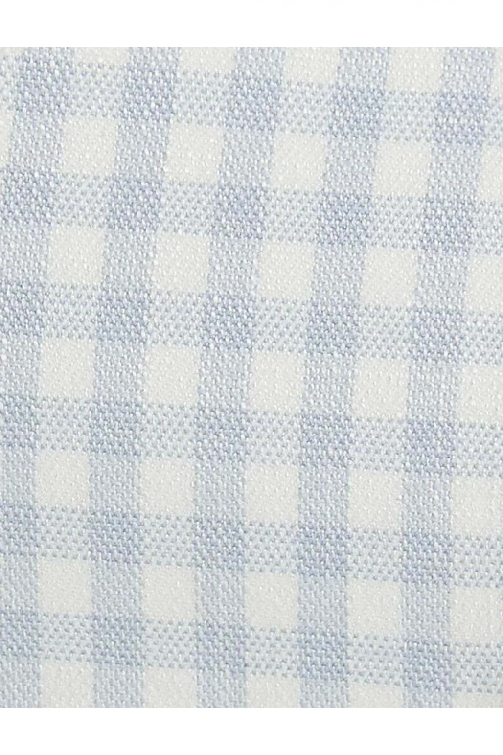 X Tuba Ünsal - Düğmeli Kruvaze Crop Yelek 4SAK20115UW Mavi Ekose