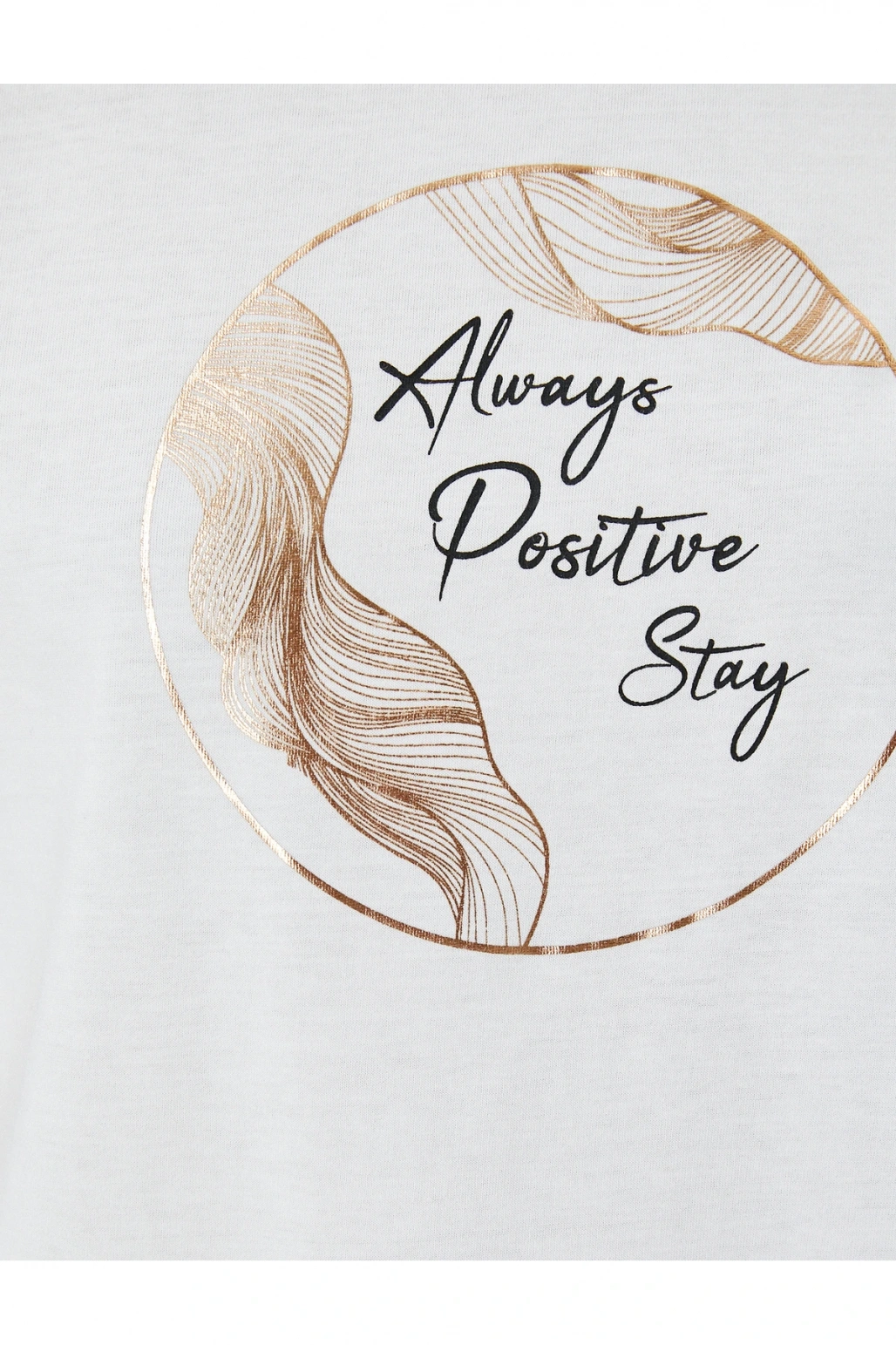 Baskılı Tişört Bisiklet Yaka Kısa Kollu Pamuklu Standart Kesim