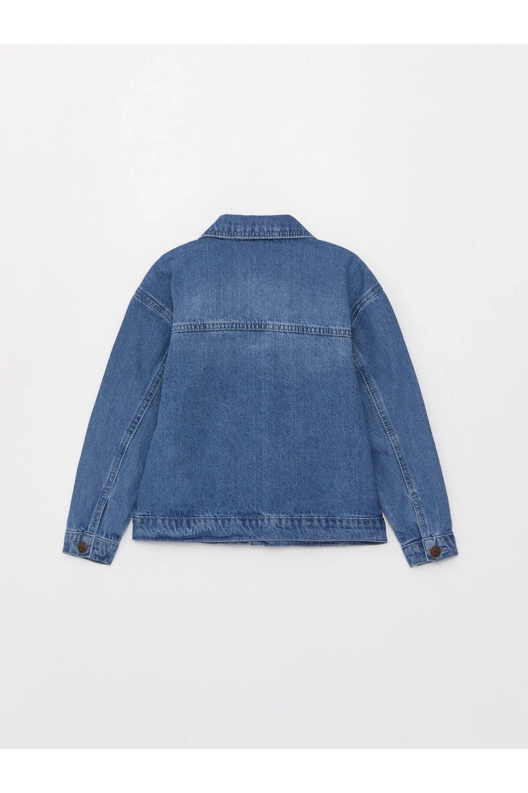 Yırtık Detaylı Kız Çocuk Jean Ceket