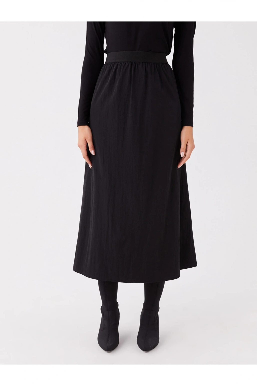 Beli Lastikli Rahat Kalıp Kadın Etek