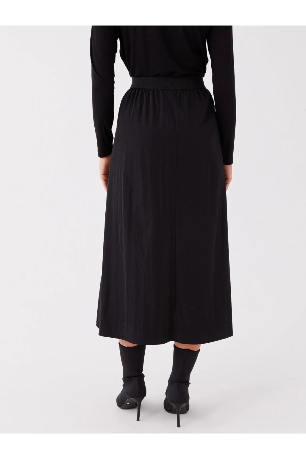 Beli Lastikli Rahat Kalıp Kadın Etek