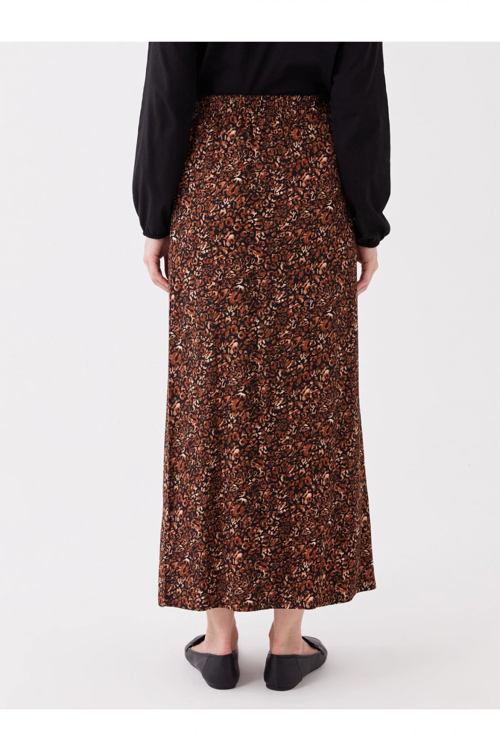 Beli Lastikli Desenli Belmando Kadın Etek