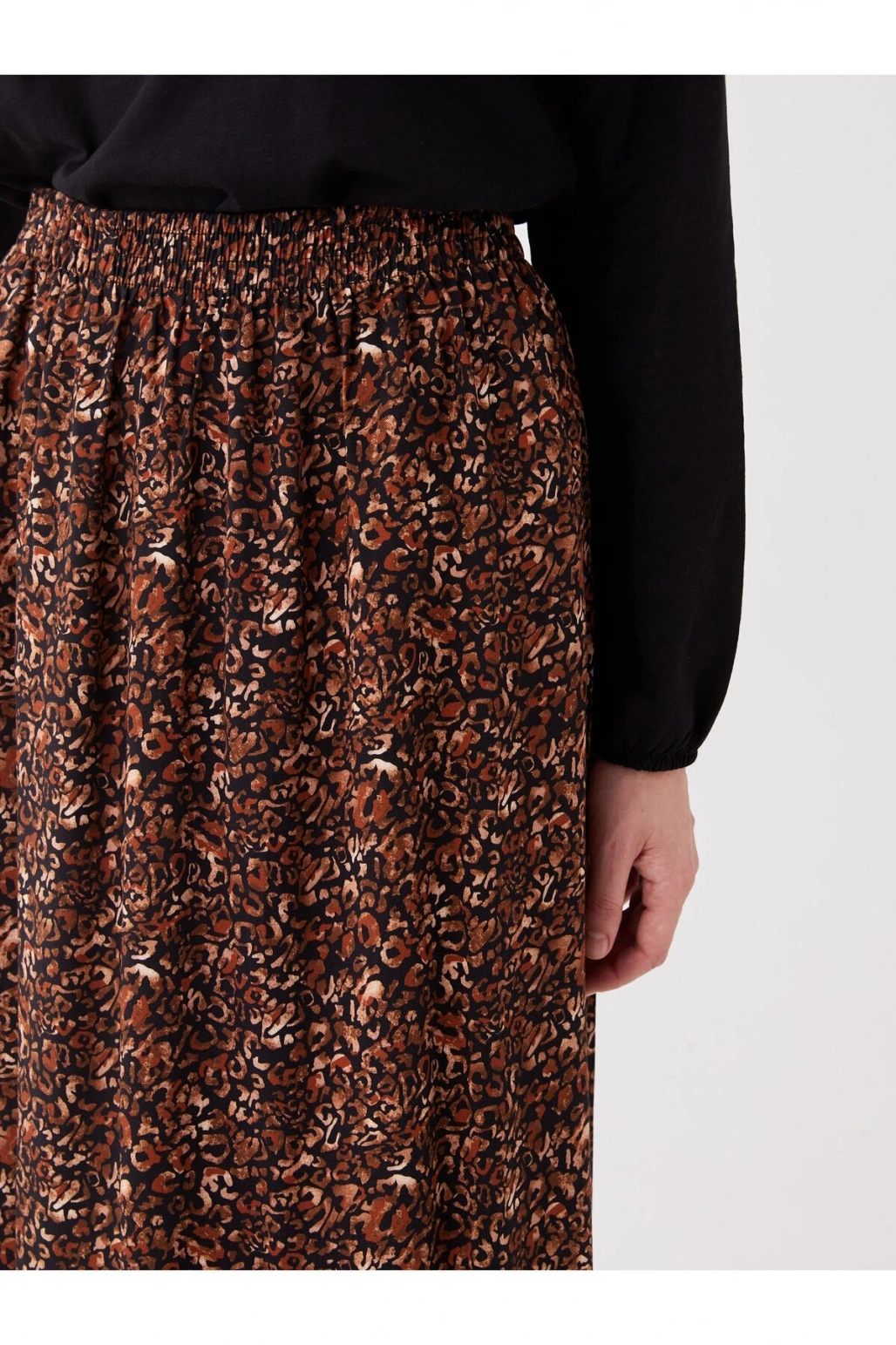 Beli Lastikli Desenli Belmando Kadın Etek