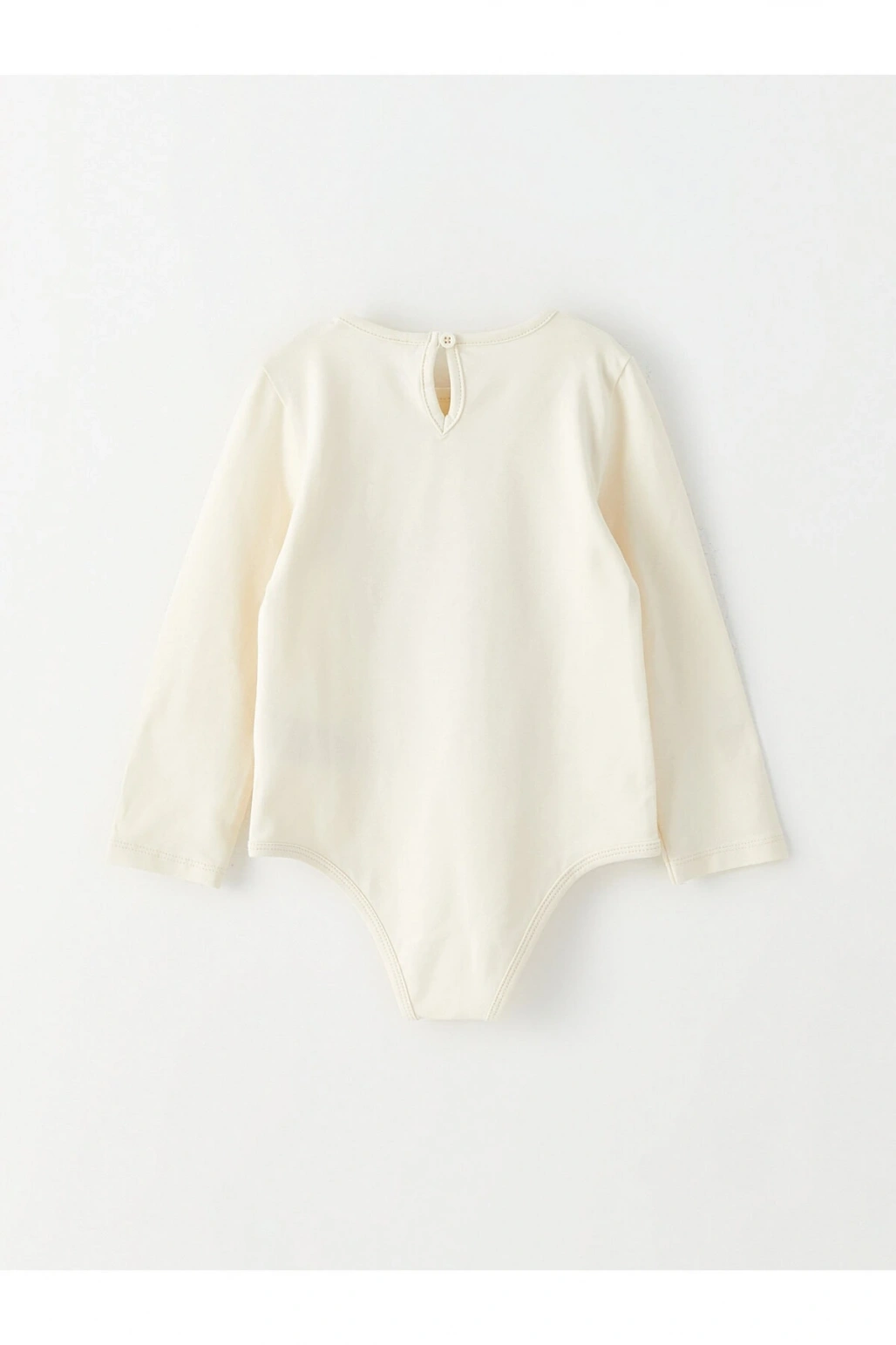 Bisiklet Yaka Uzun Kollu Baskılı Kız Bebek Çıtçıtlı Body