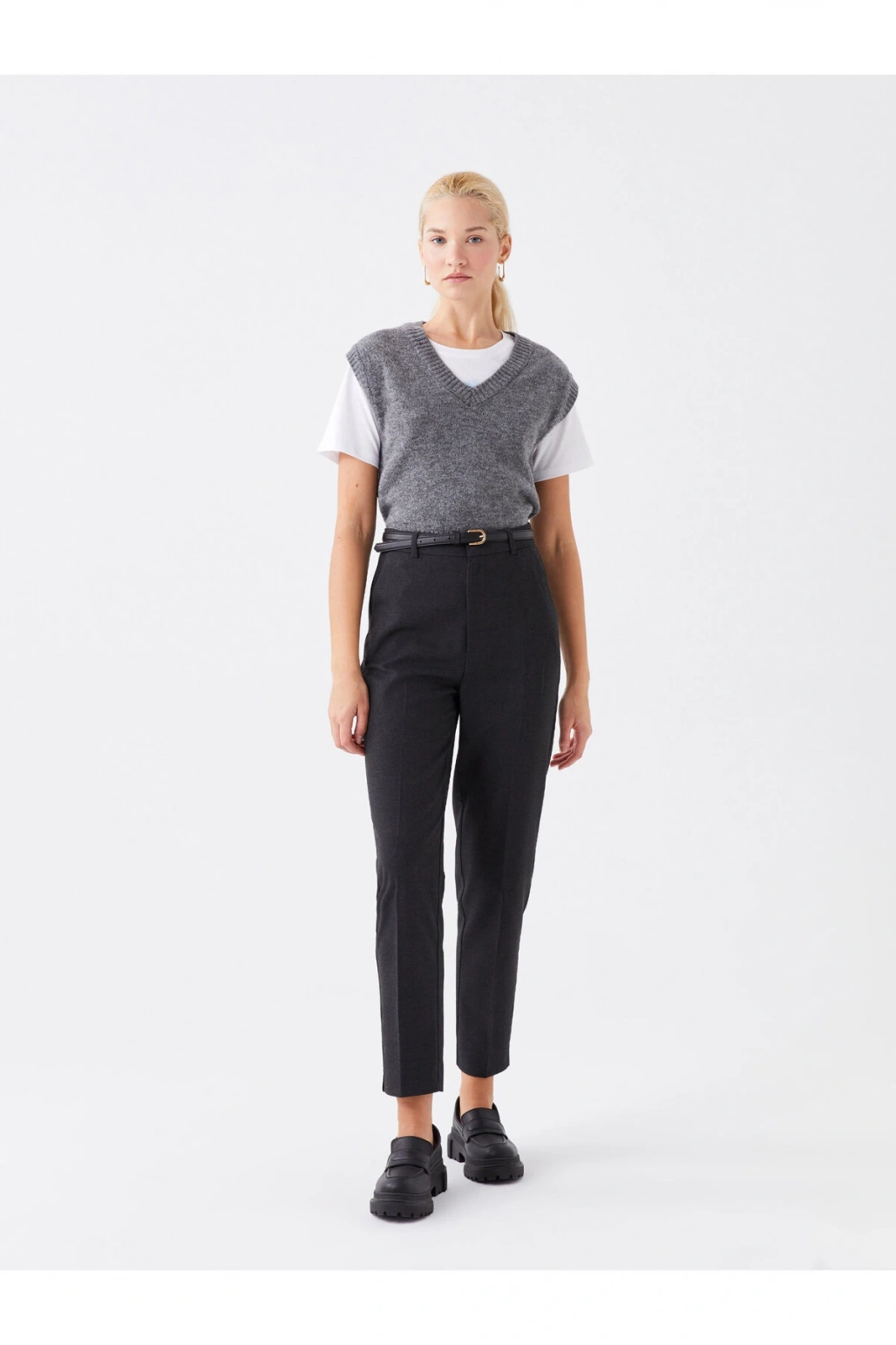 Kadın Standart Fit Düz Pantolon