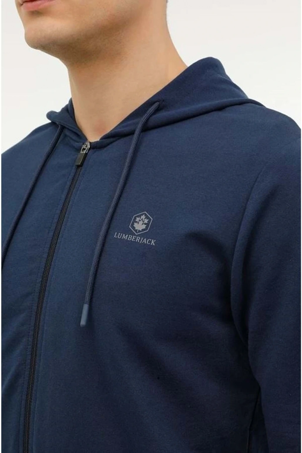 M-sn72 Basıc Full Zıp Hoo Fermuarlı Erkek Kapüşonlu Sweatshirt