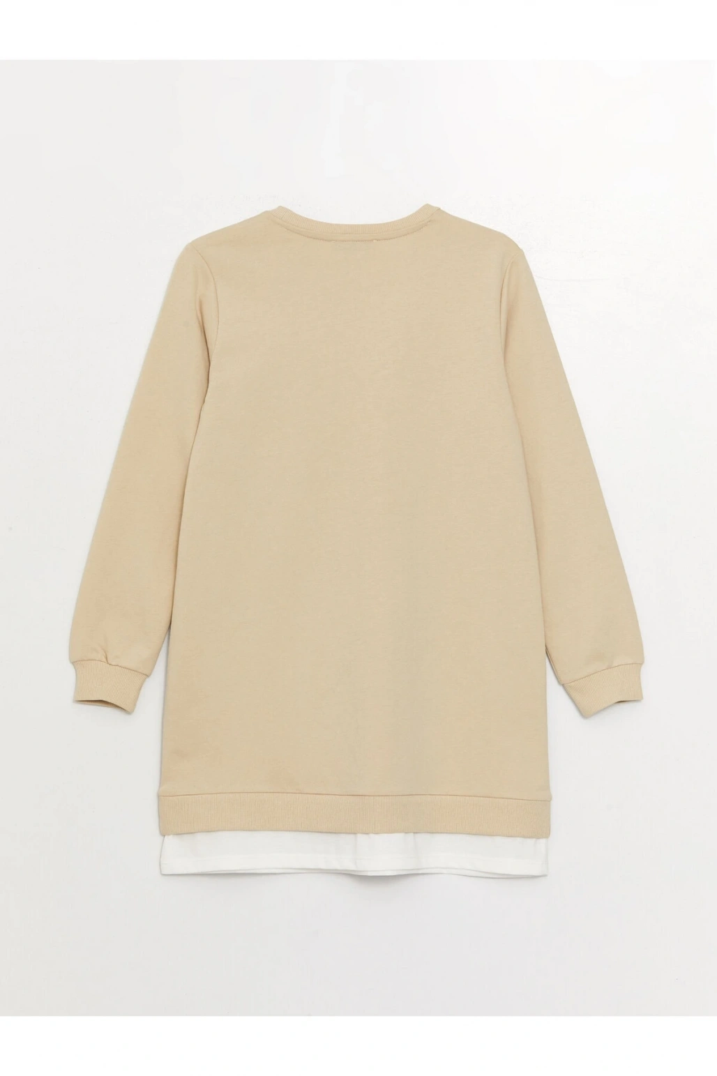 Bisiklet Yaka Baskılı Uzun Kollu Kadın Tunik