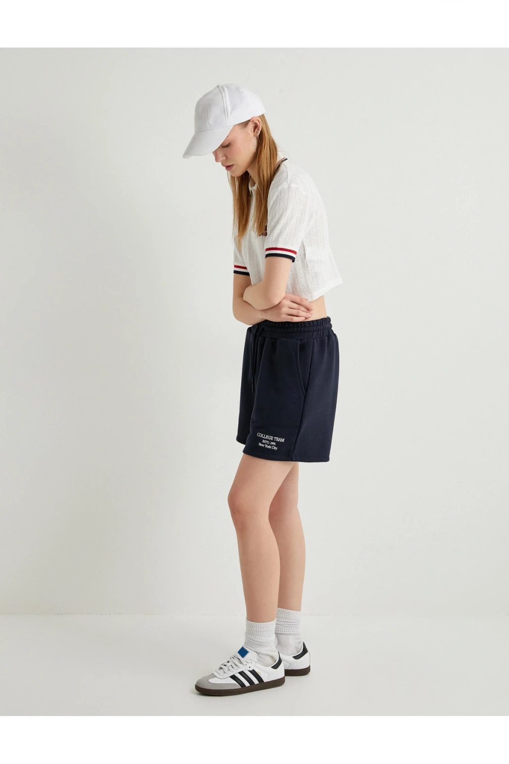 Mini Şort Cepli Rahat Kalıp Beli Bağlamalı