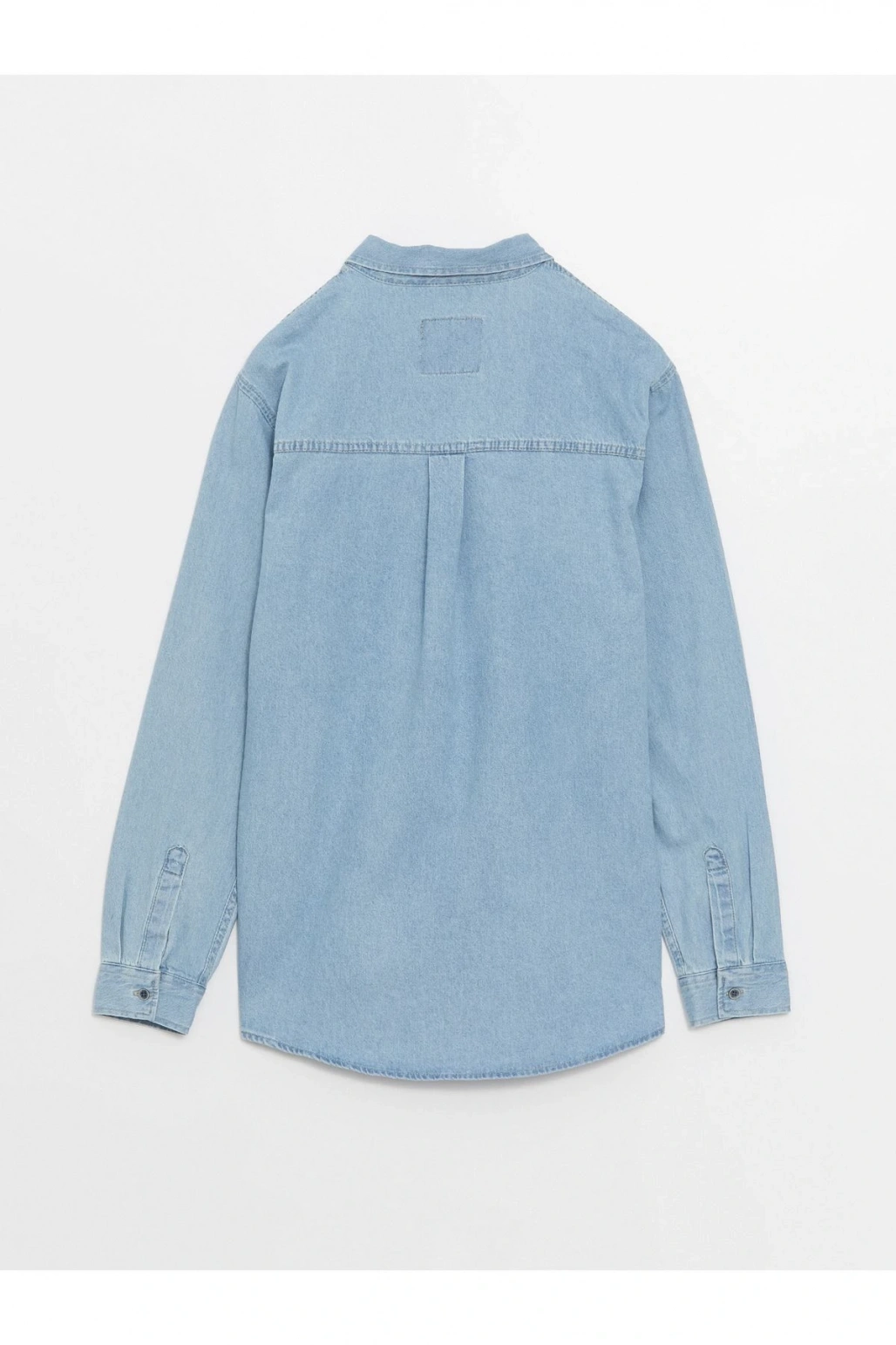 Rahat Kalıp Uzun Kollu Erkek Jean Gömlek