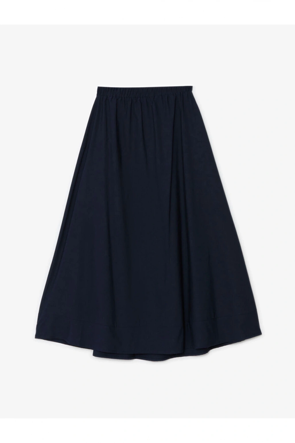 Lw - Beli Lastikli Düz Poplin Kadın Etek