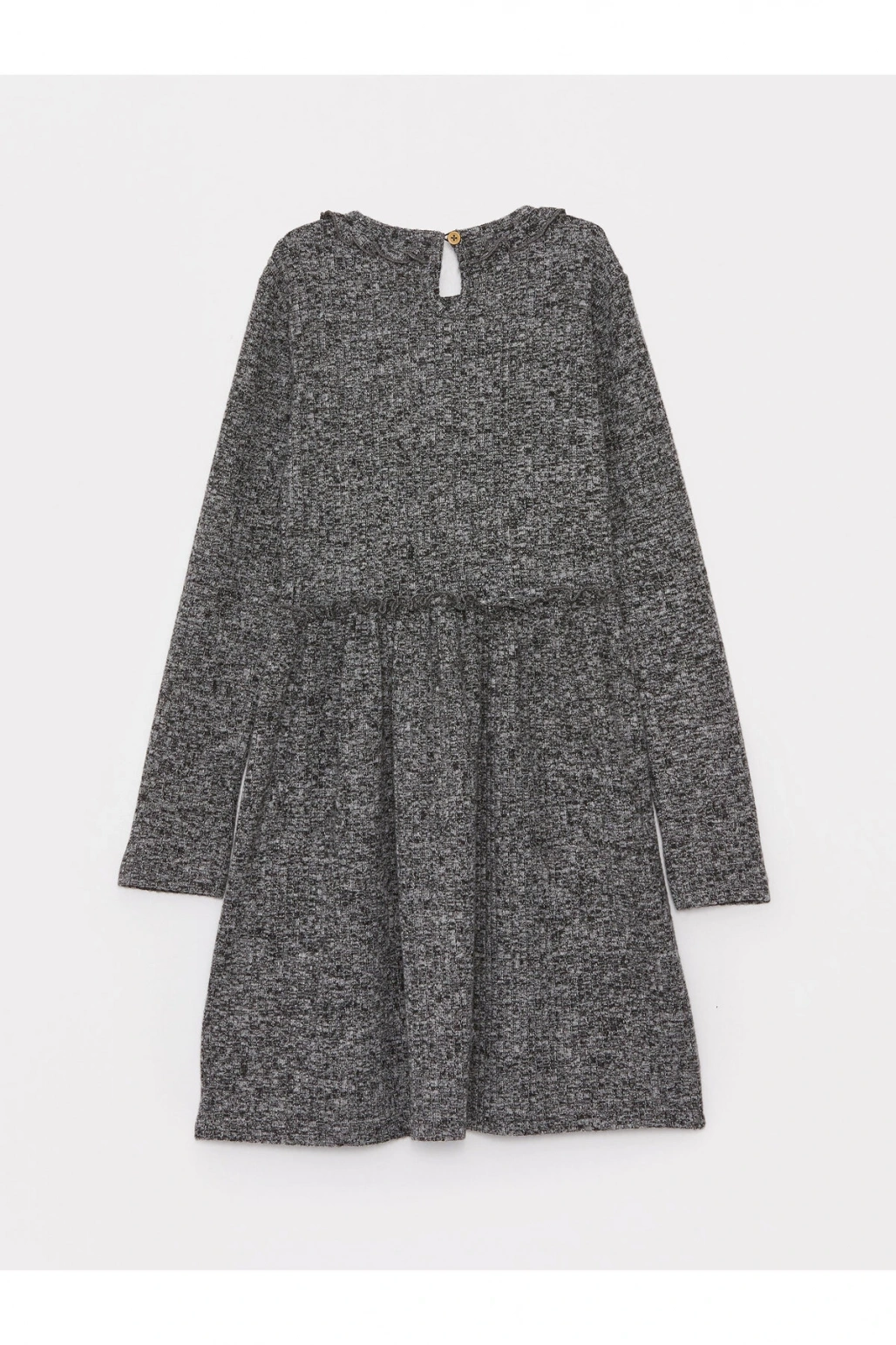 Kids Bisiklet Yaka Uzun Kollu Kız Çocuk Elbise