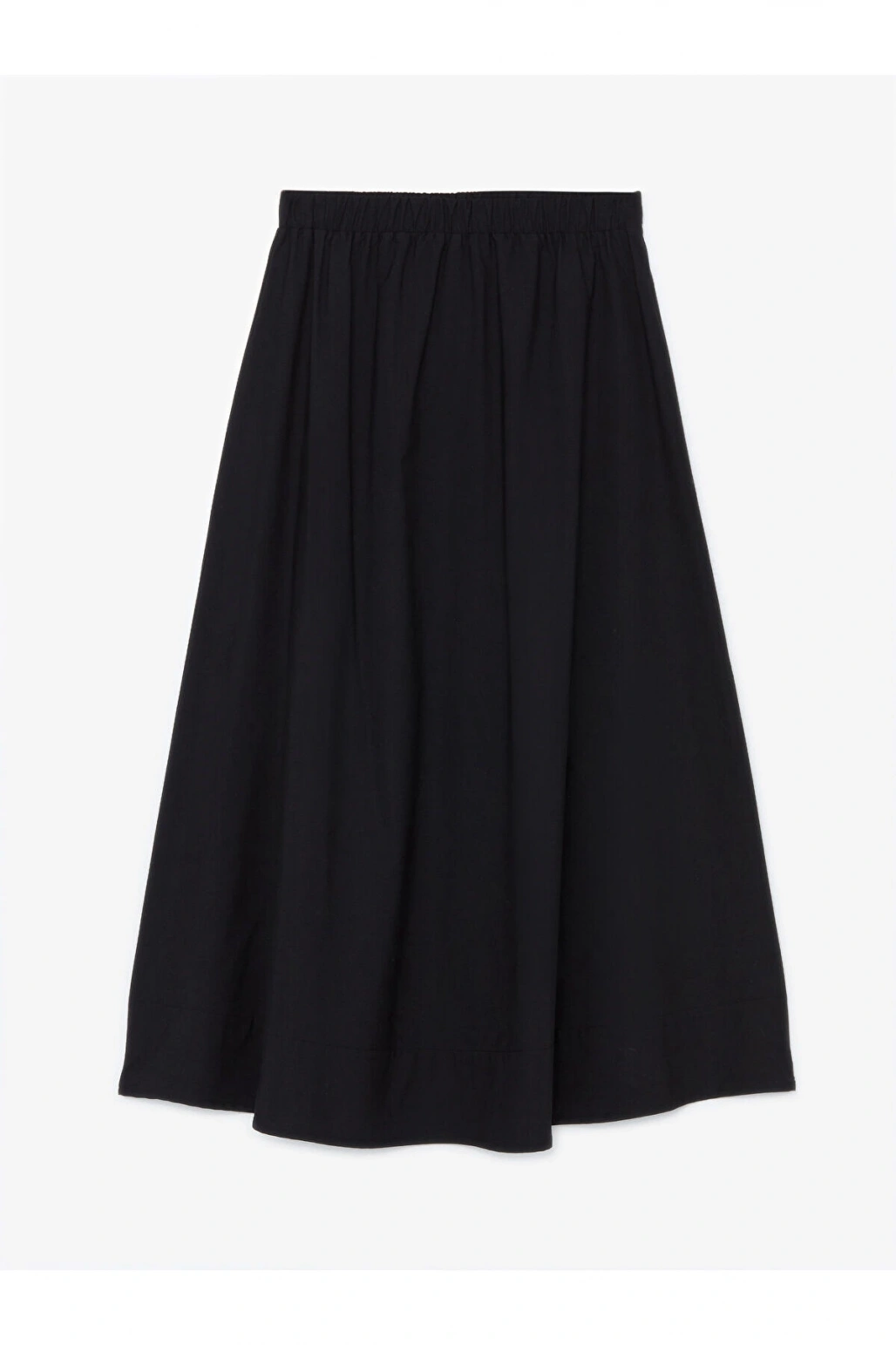 Lcw Beli Lastikli Düz Poplin Kadın Etek