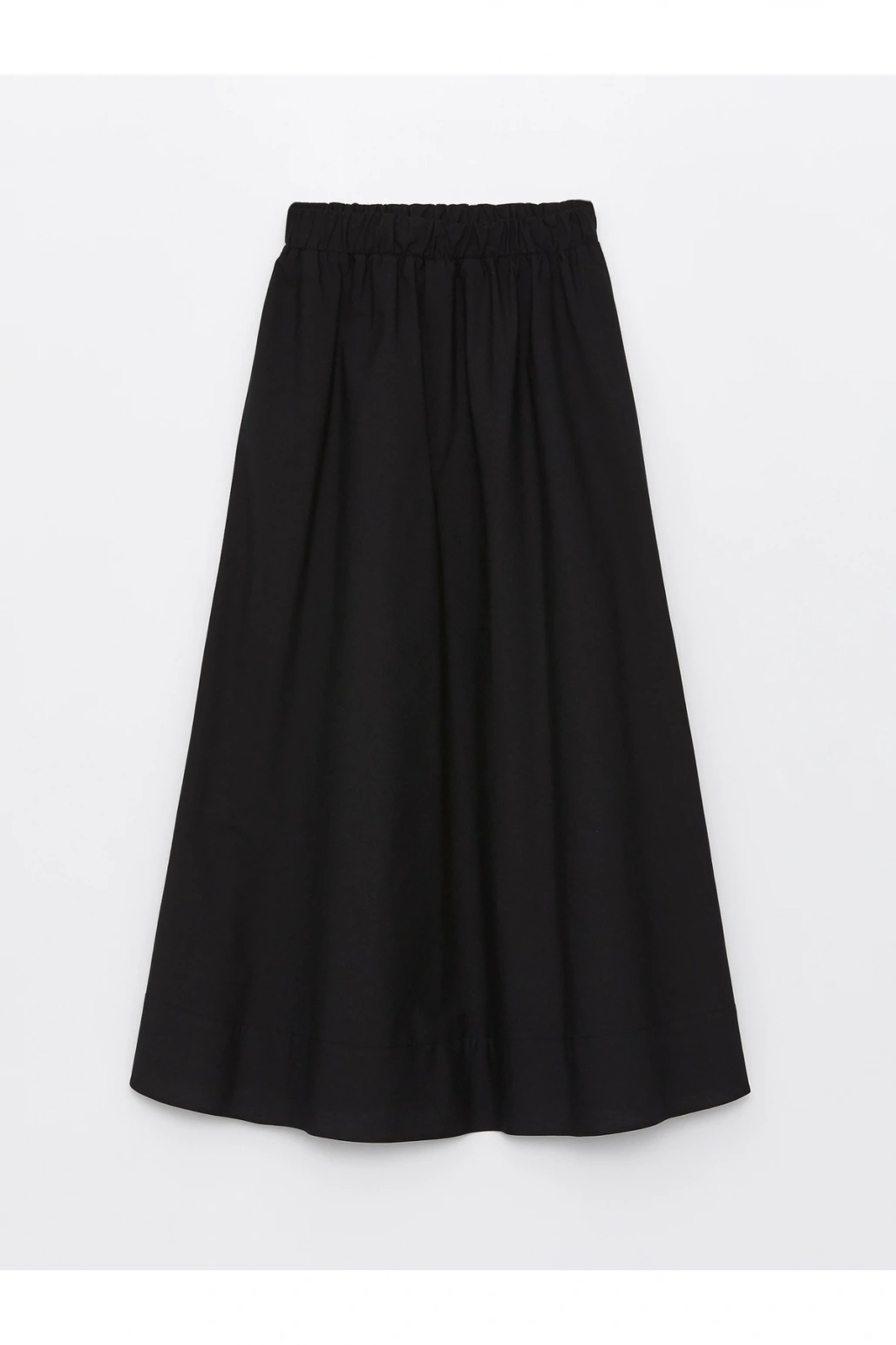 Kadın Beli Lastikli Düz Etek