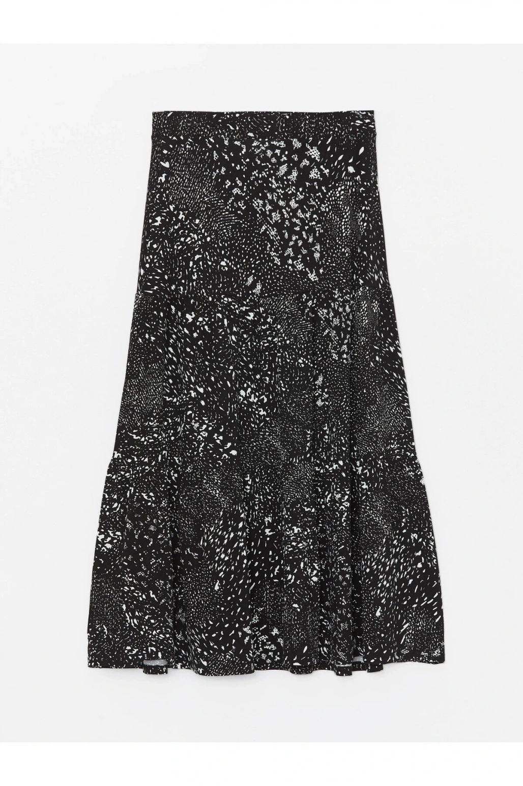 Beli Lastikli Desenli A Kesim Kadın Etek