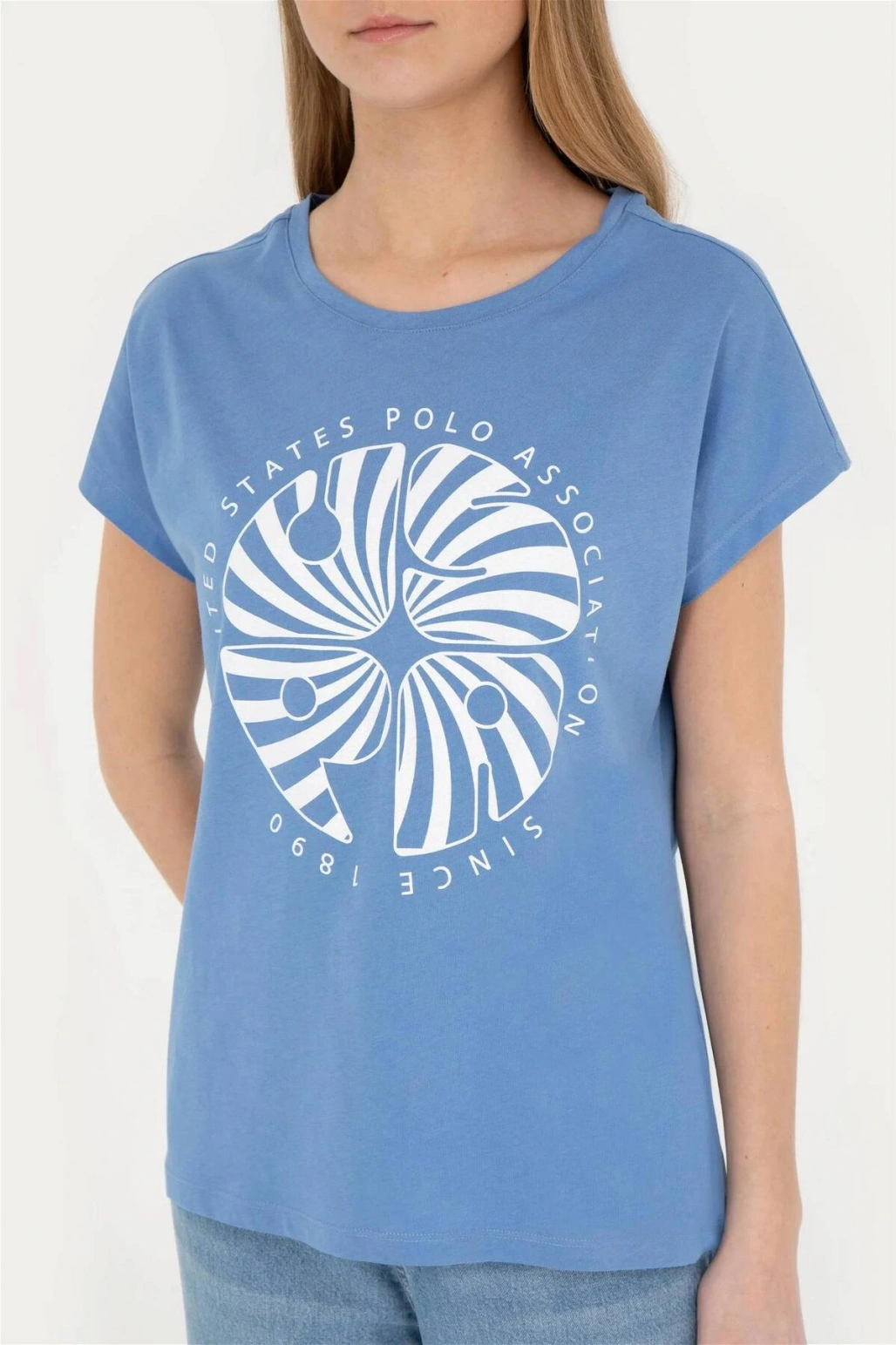 1832036 GOST US Polo Assn Kadın T-shirt KOYU MAVİ