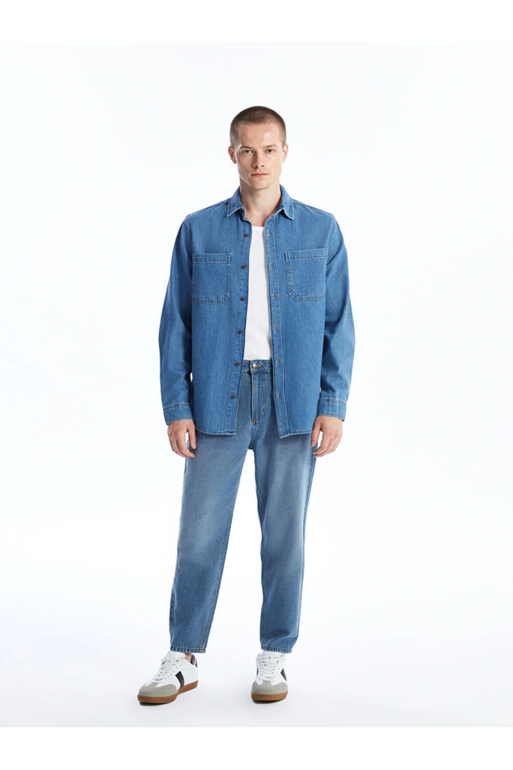 LCW Regular Fit Uzun Kollu Erkek Jean Gömlek