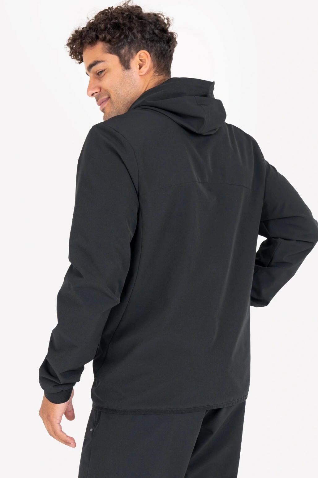 Siyah Erkek Fermuarlı Kapüşonlu Sweatshirt 23n-1148