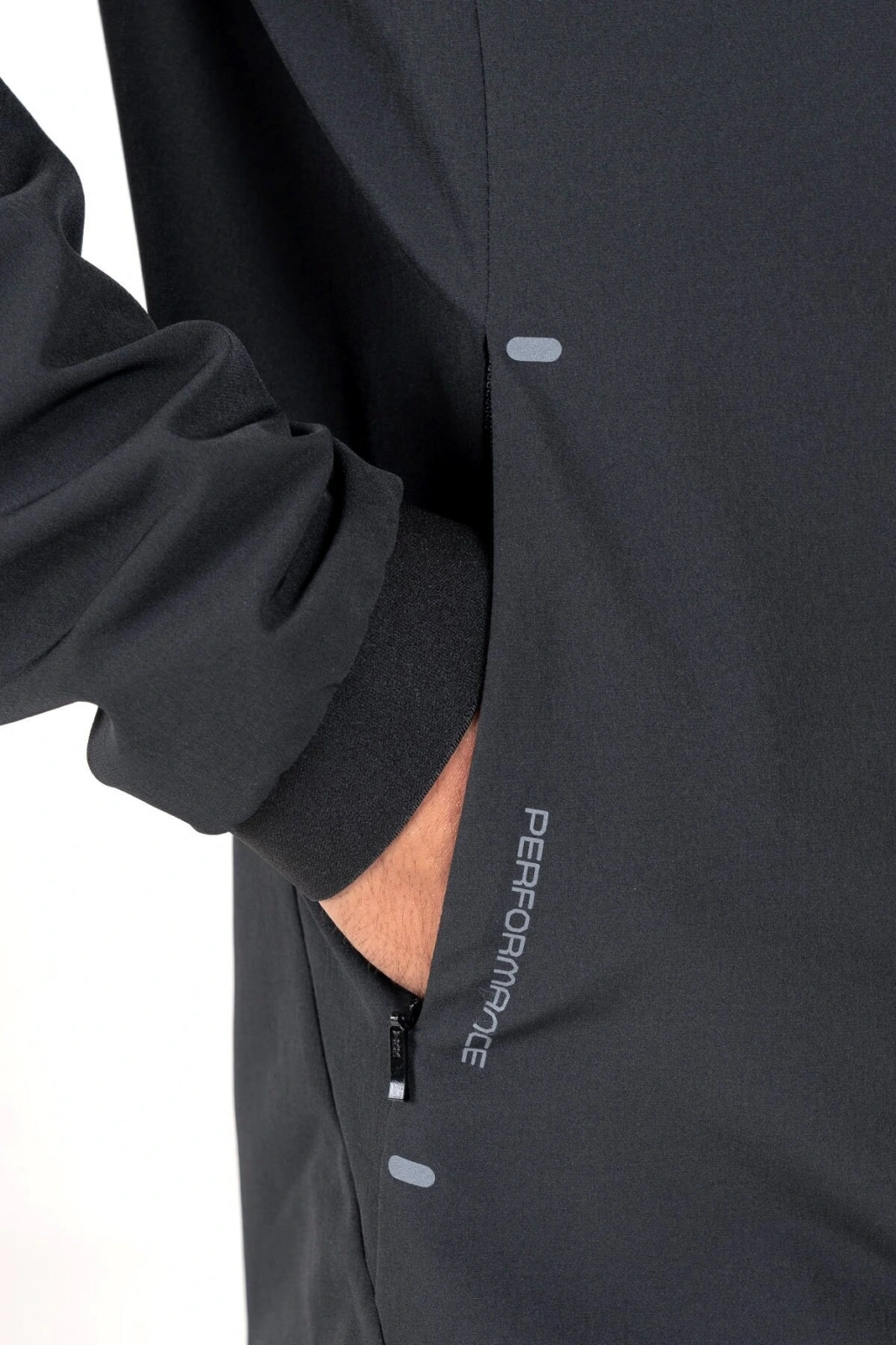 Siyah Erkek Fermuarlı Kapüşonlu Sweatshirt 23n-1148