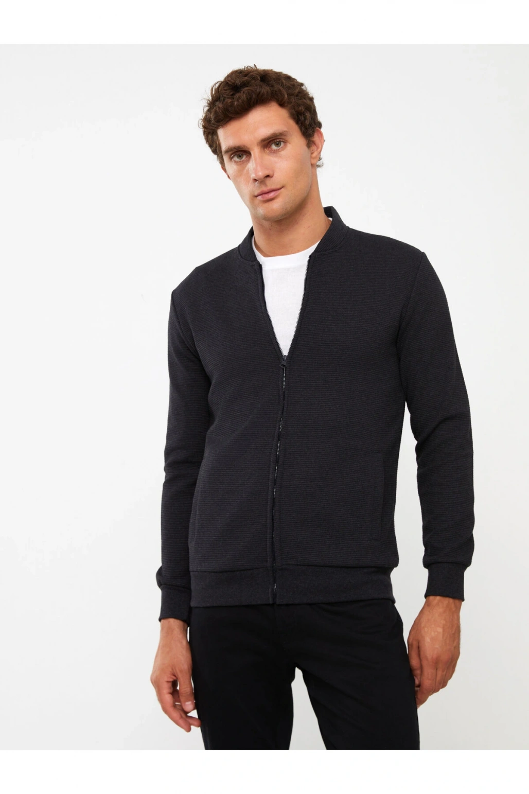 Rahat Kalıp Kolej Yaka Erkek Triko Hırka