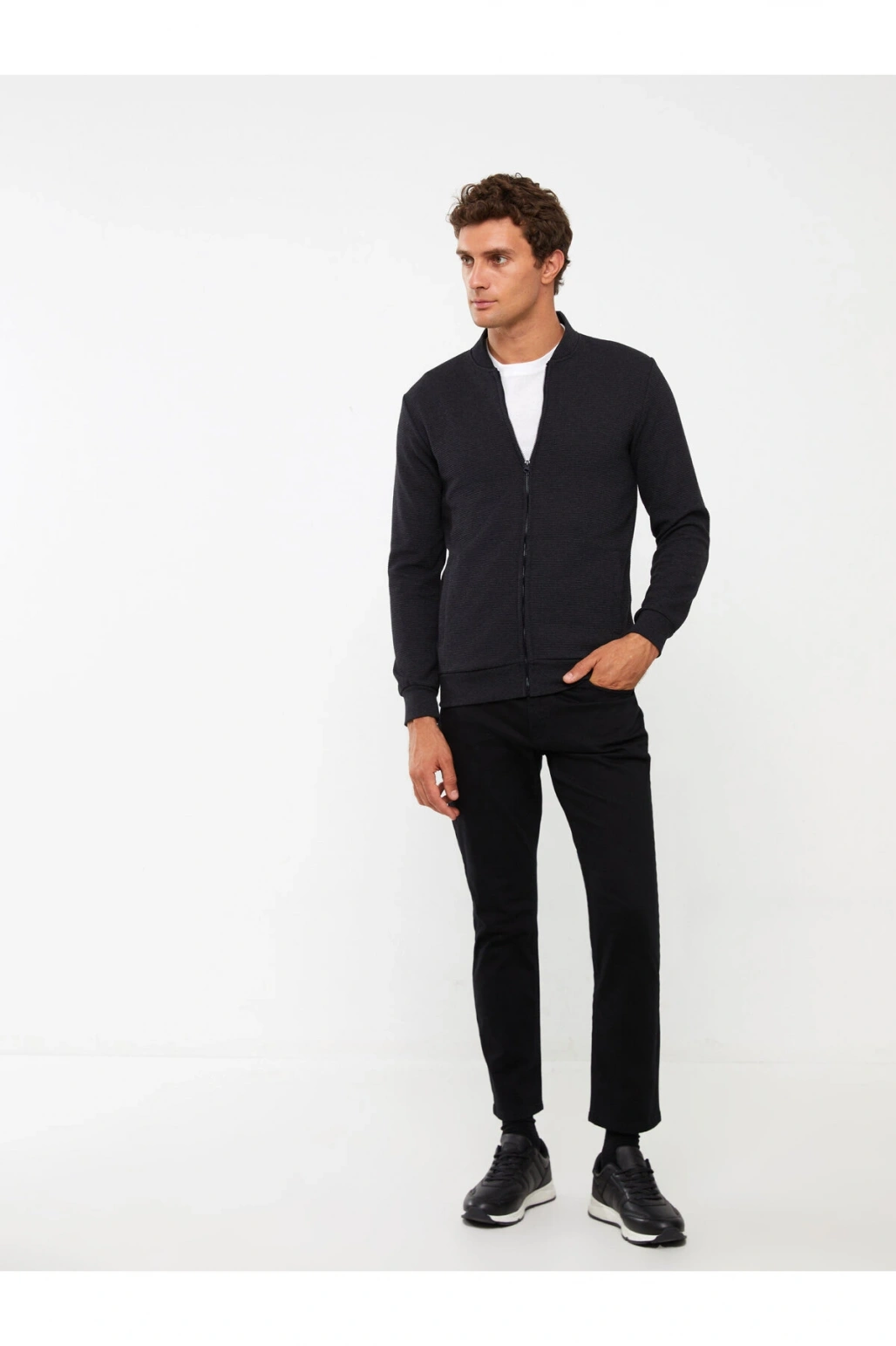 Rahat Kalıp Kolej Yaka Erkek Triko Hırka