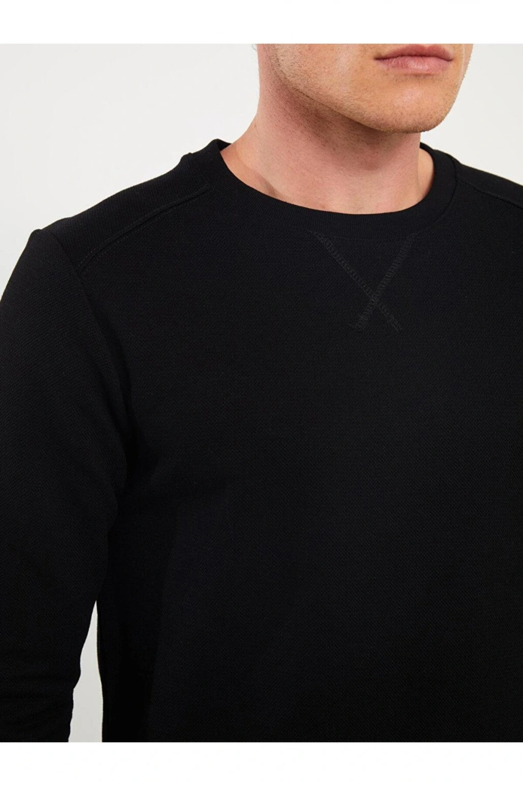 LCWAIKIKI Classic Bisiklet Yaka Uzun Kollu Erkek Sweatshirt