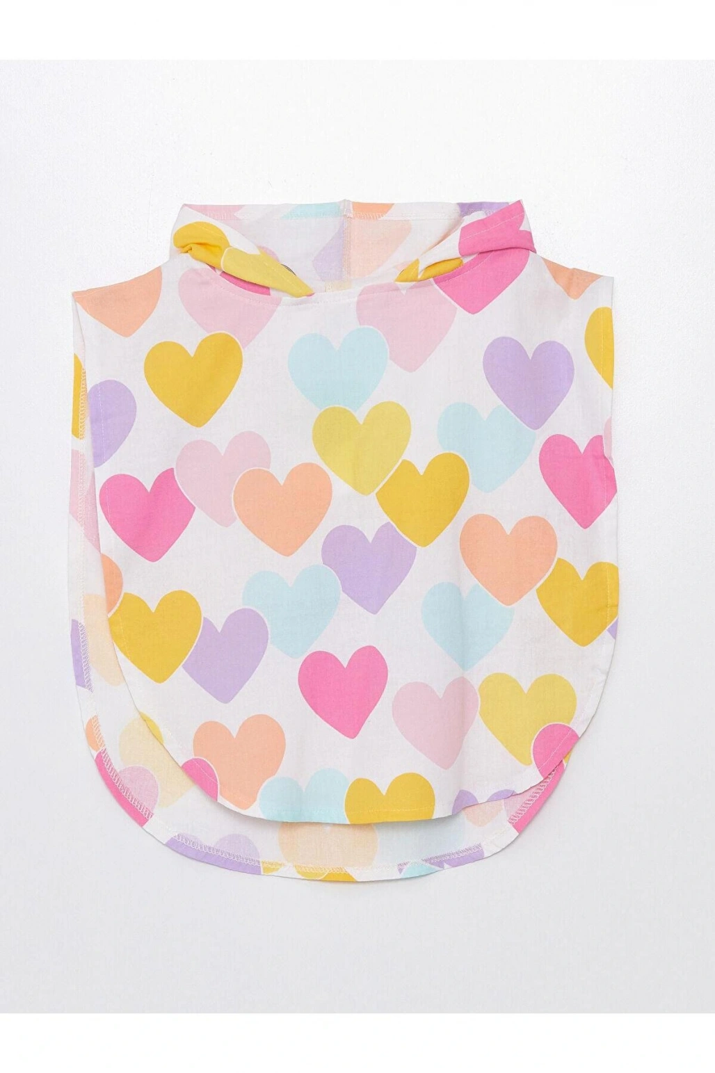 LCW baby Beyaz Baskılı Kapüşonlu Kız Bebek Bornoz (S4)