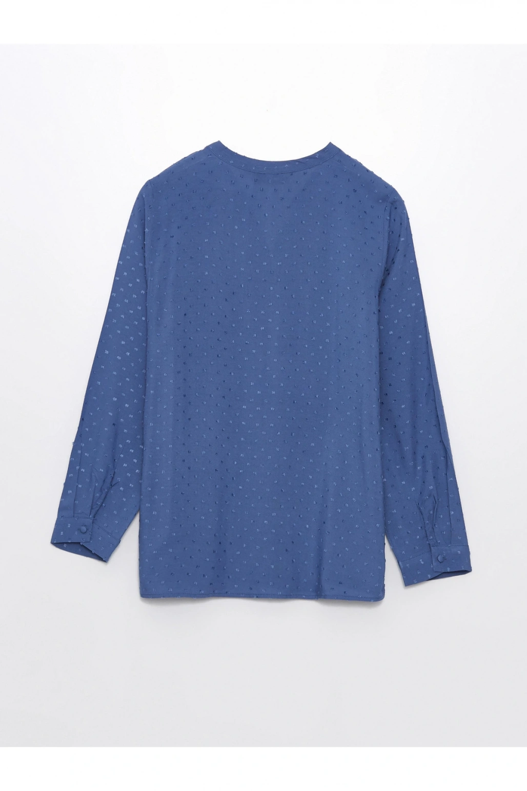 LCW Kaçık Yaka Kendinden Desenli Uzun Kollu Kadın Bluz