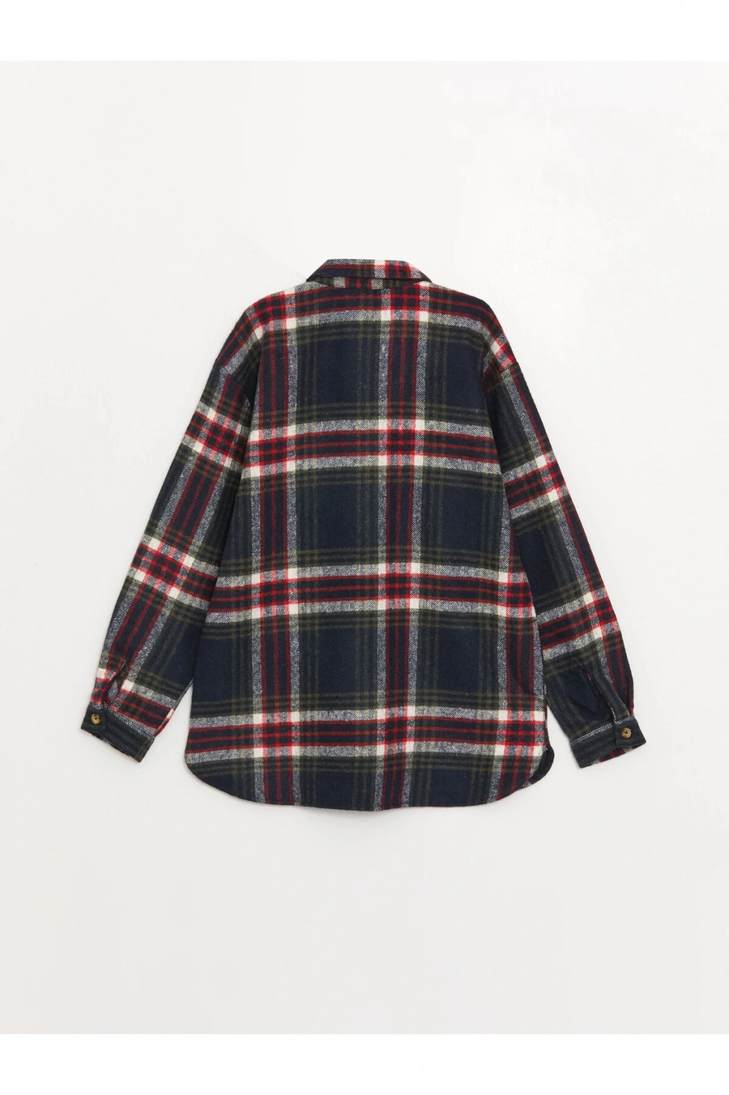 Ekose Uzun Kollu Kız Çocuk Gömlek Ceket