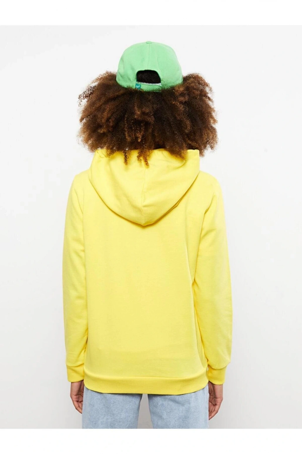 LCW Casual Kapüşonlu Baskılı Uzun Kollu Kadın Sweatshirt