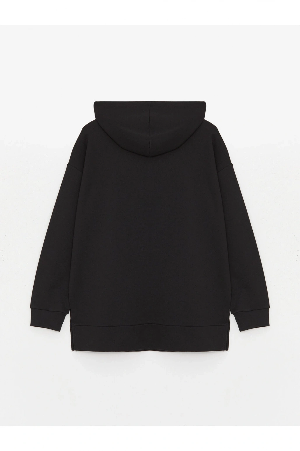 Baskılı Uzun Kollu Oversize Kadın Hoodie