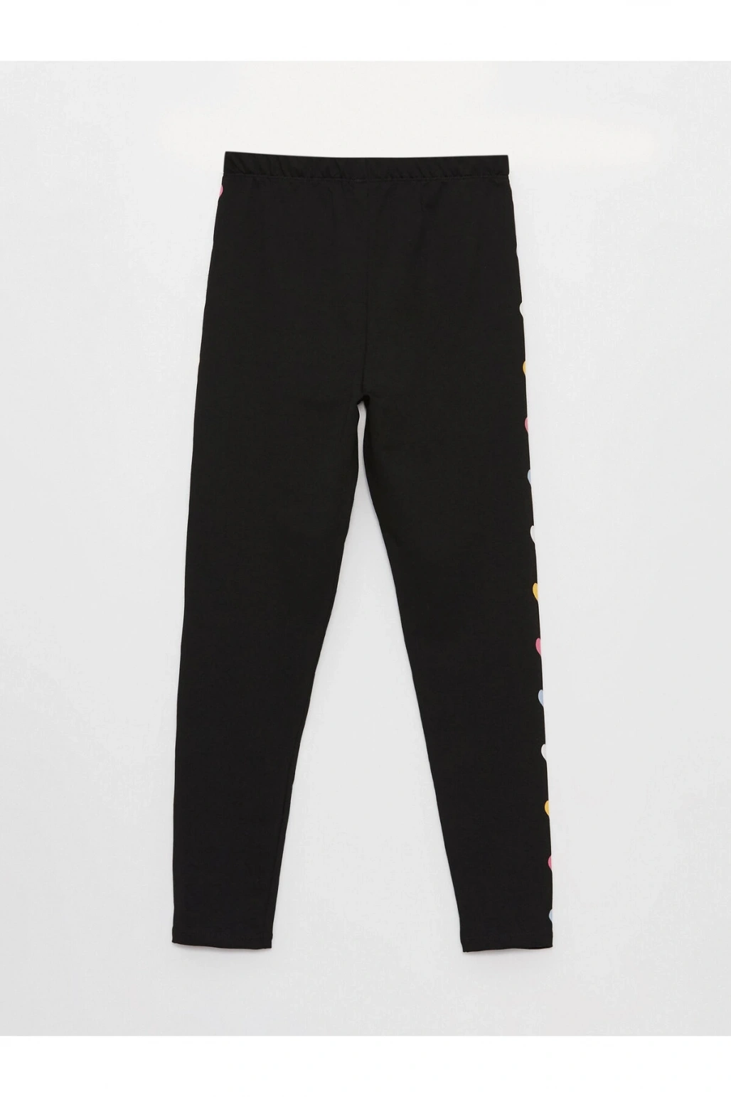 Beli Lastikli Baskılı Kız Çocuk Uzun Tayt