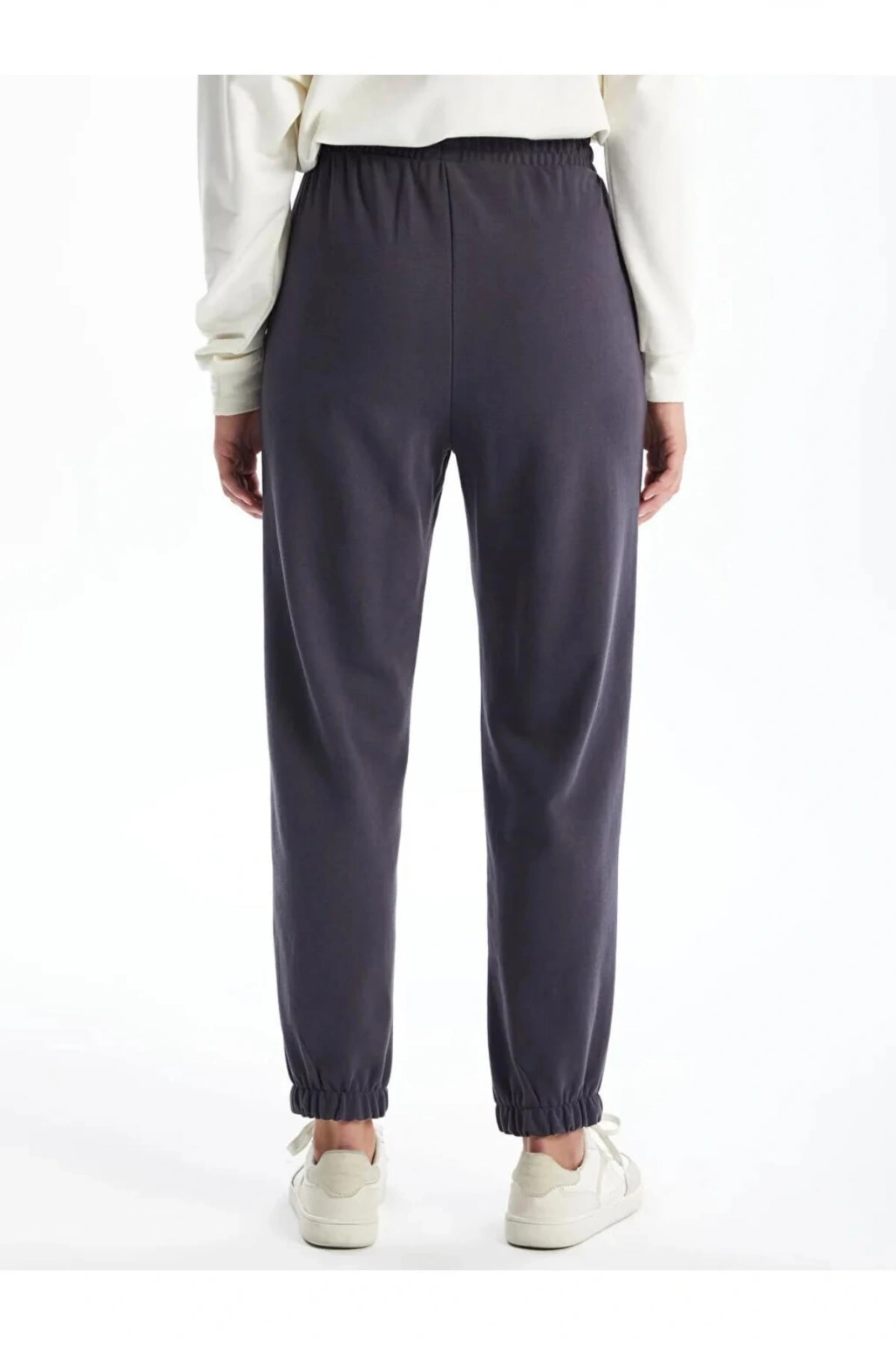 Kadın Beli Lastikli Düz Jogger Eşofman Altı