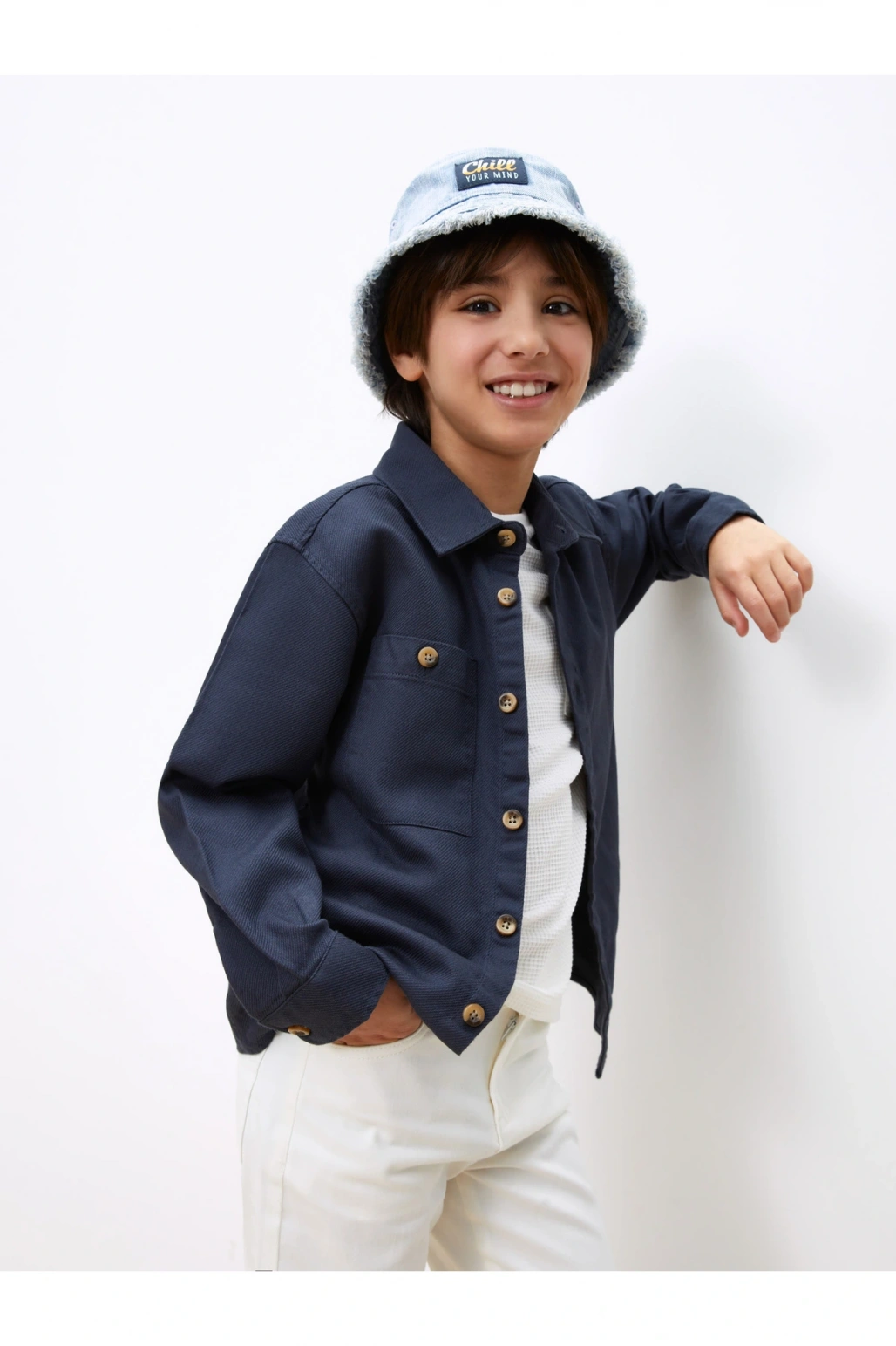 Rahat Kalıp Gabardin Erkek Çocuk Gömlek