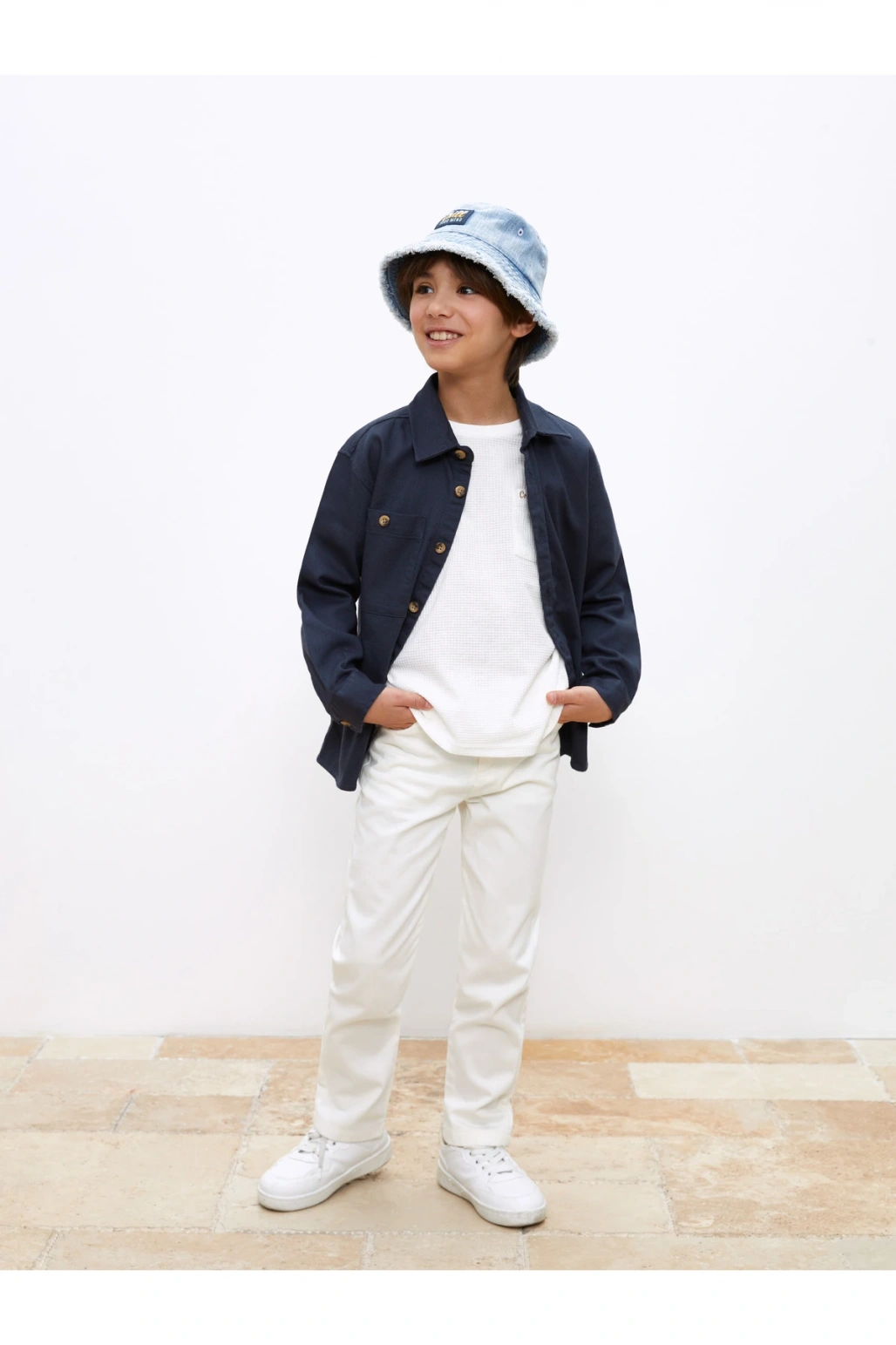 Rahat Kalıp Gabardin Erkek Çocuk Gömlek