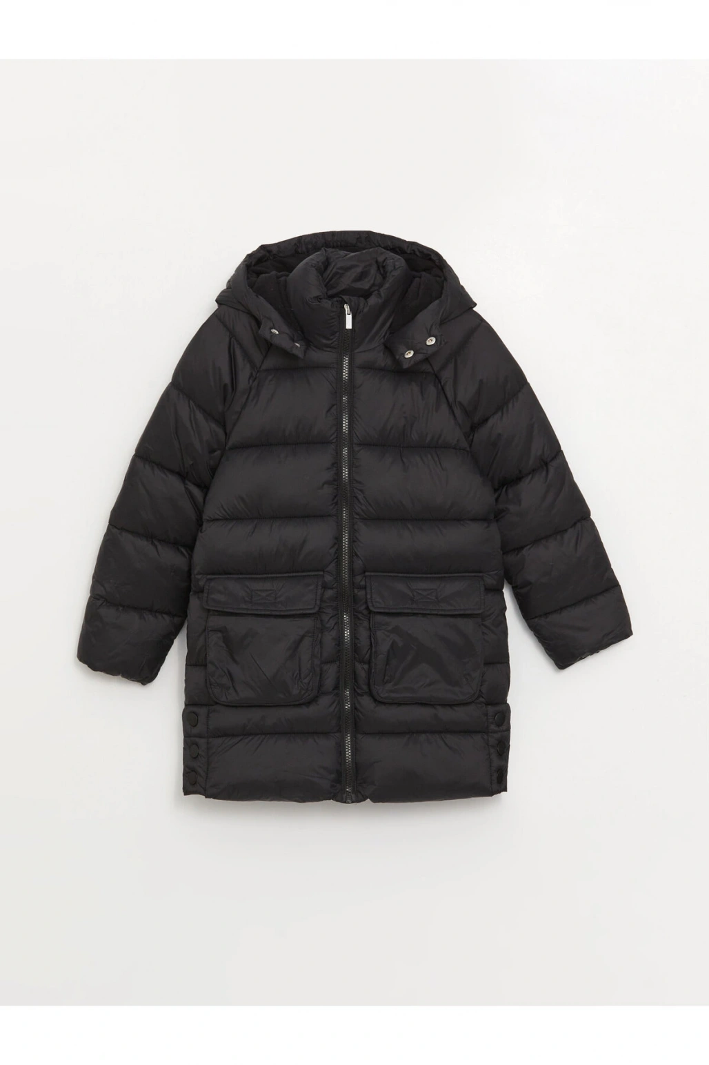 Kapüşonlu Kız Çocuk Şişme Mont