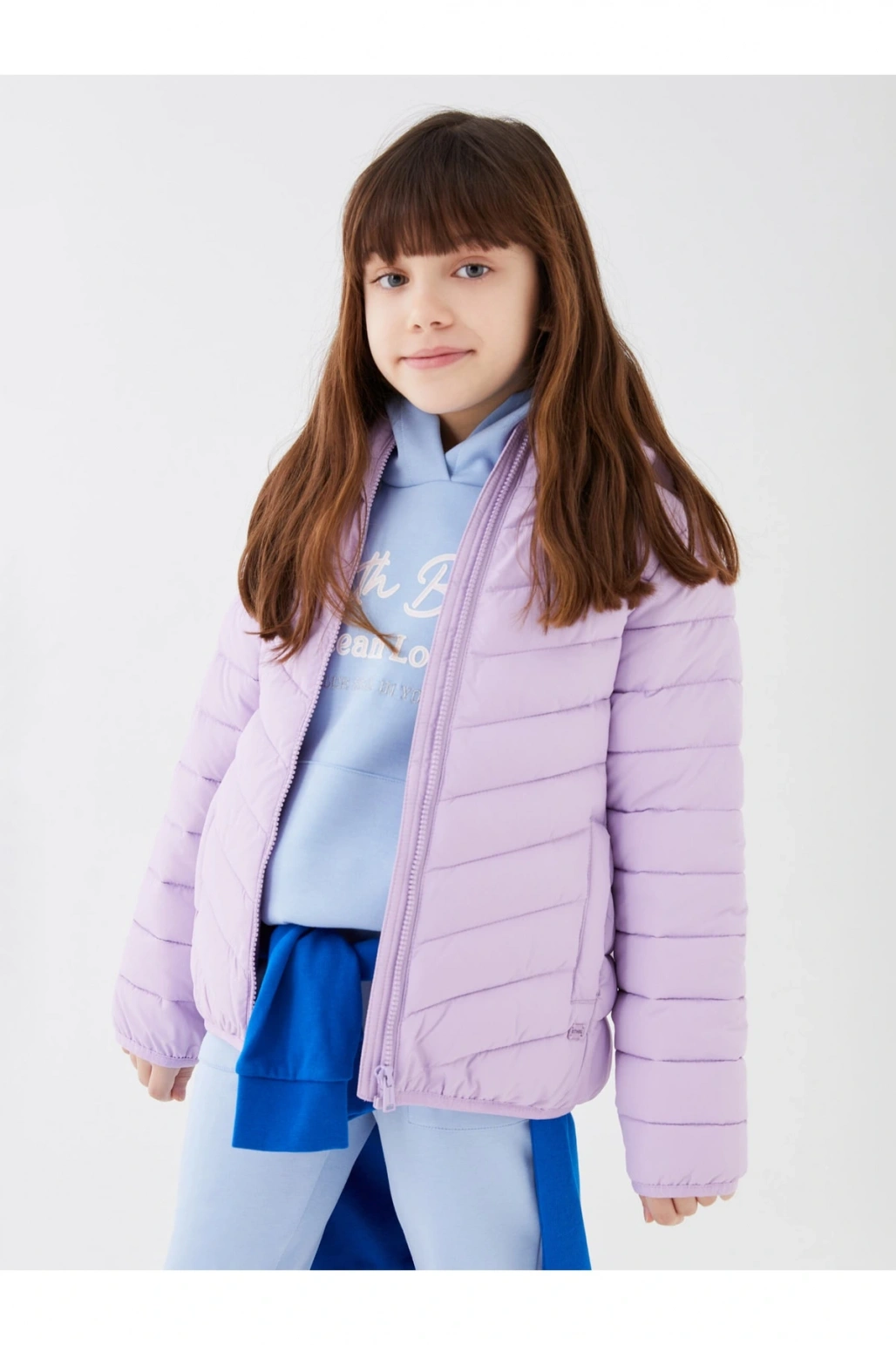 Kapüşonlu Basic Kız Çocuk Şişme Mont