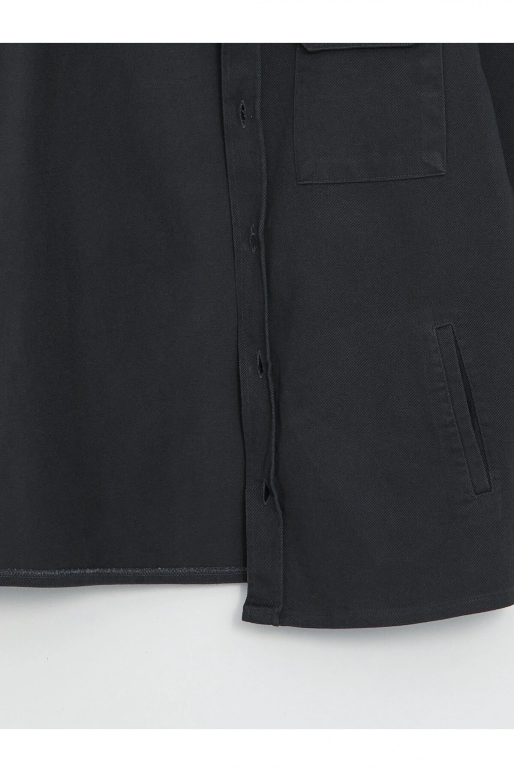 Rahat Kalıp Uzun Kollu Gabardin Erkek Gömlek Ceket