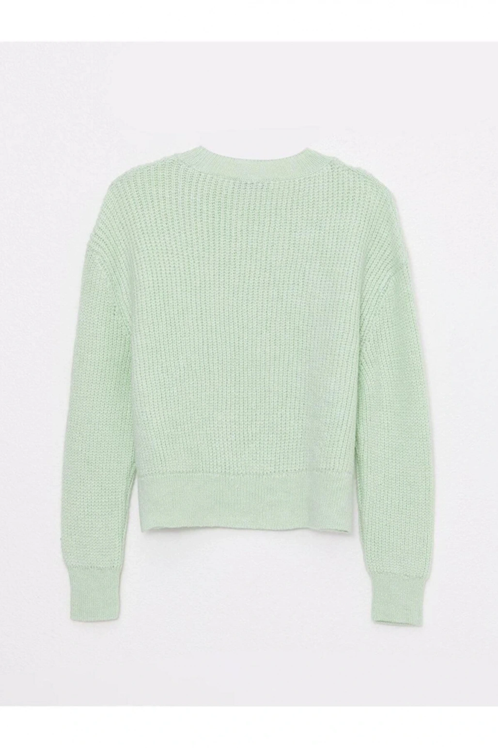 LCW Casual Bisiklet Yaka Düz Uzun Kollu Kadın Triko Kazak