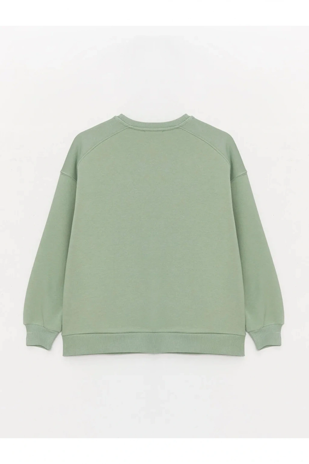 Bisiklet Yaka Nakışlı Uzun Kollu Oversize Kadın Sweatshirt