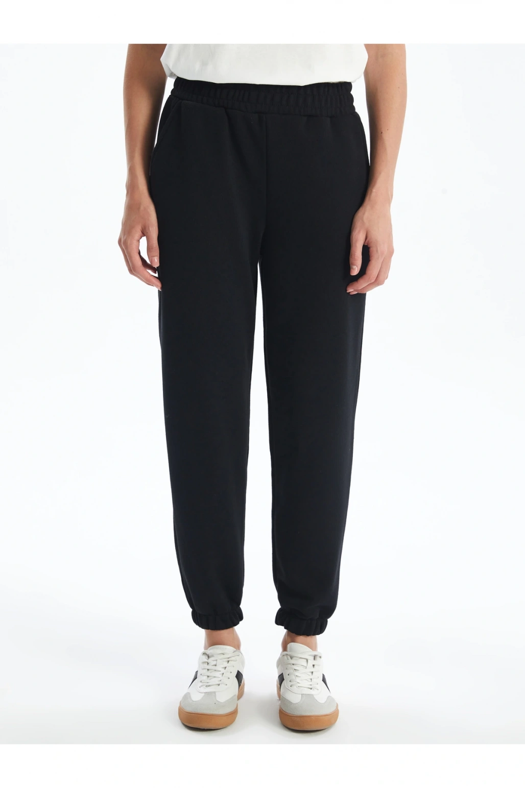 Kadın Beli Lastikli Düz Jogger Eşofman Altı