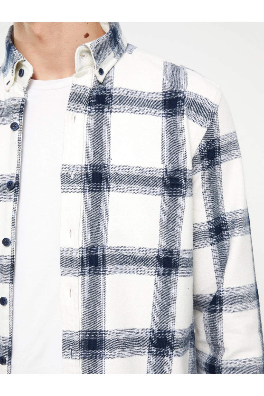 Regular Fit Uzun Kollu Ekose Gabardin Erkek Gömlek