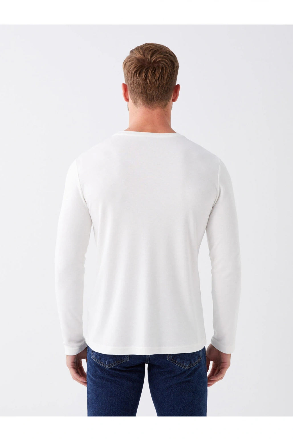 Bisiklet Yaka Uzun Kollu Erkek Tişört