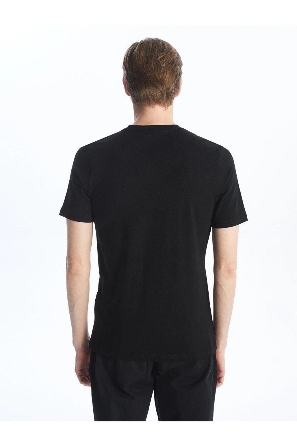 LCWAIKIKI Classic Bisiklet Yaka Kısa Kollu Baskılı Penye Erkek Tişört